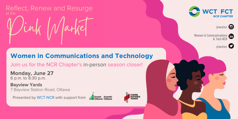 WCT_NCR's tweet photo. We’ve missed you! Join us for our season closer 👋

SAVE THE DATE: Monday, June 27

💕 Pink Market, featuring local female business owners and entrepreneurs – and the launch of our new masterclass series: Peaks and Valleys, taking your career goals to the next level! https://t.co/P3D7Zqoqoe