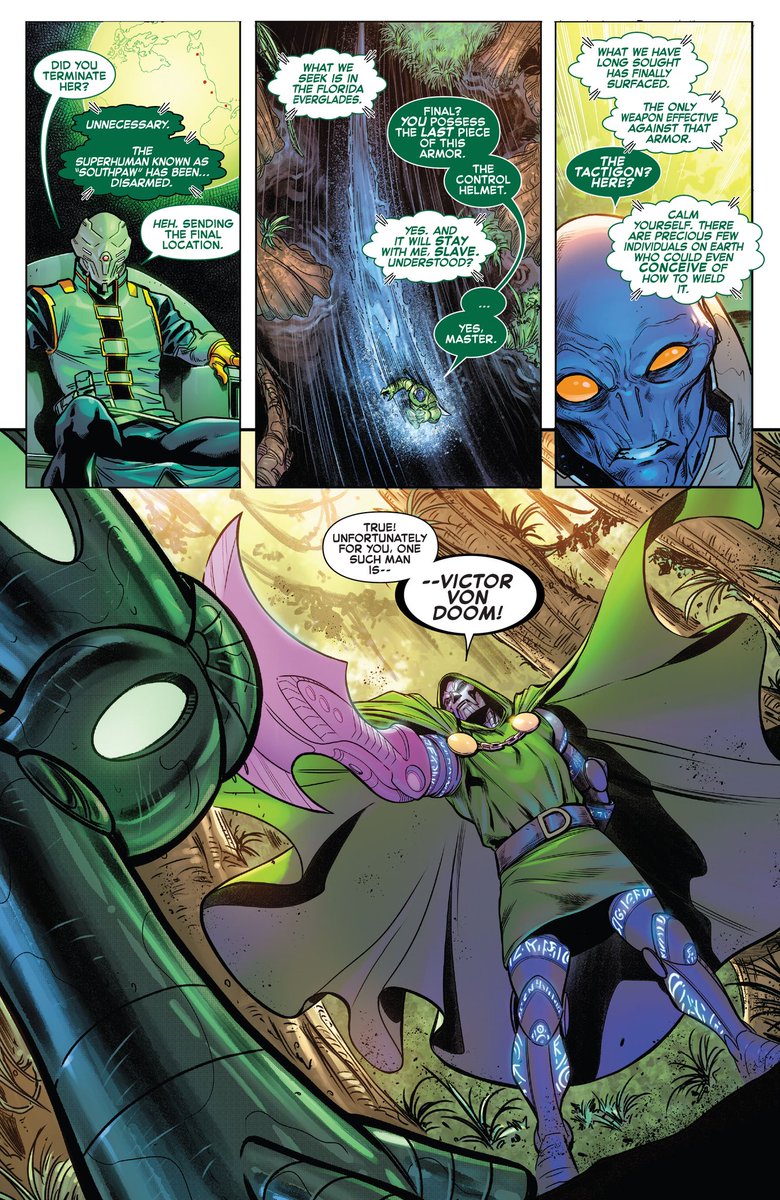 Mighty__Doom's tweet photo. "Nothing is impossible for one who has mastered both Science and Sorcery"

Boring issue but it's good to see Doctor Doom in action again.

#DoctorDoom #DrDoom #FantasticFour #ReckoningWar https://t.co/YSsRyF2EK5