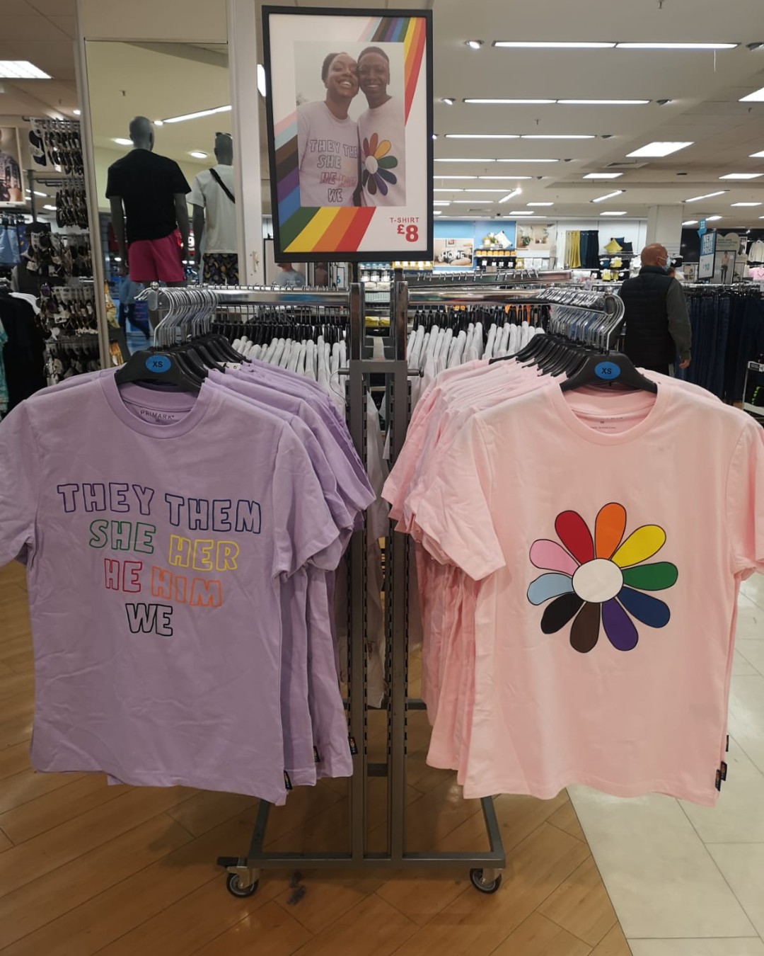 primark rainbow t shirt