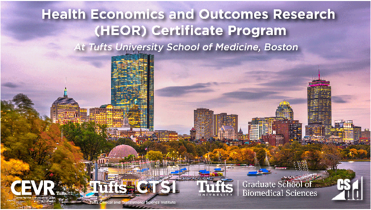 TuftsCEVR's tweet photo. Not all online HEOR education is the same. Introducing @TuftsUniversity HEOR Certificate Program. Online. 5 Credits. World-recognized Faculty. Applications due August 15.  https://t.co/s5w6AuOYSM  #HEOR #RWE #Pharma @Tufts_PACE @TuftsMedicalCtr @tuftsctsi https://t.co/HkgTiVr9V8
