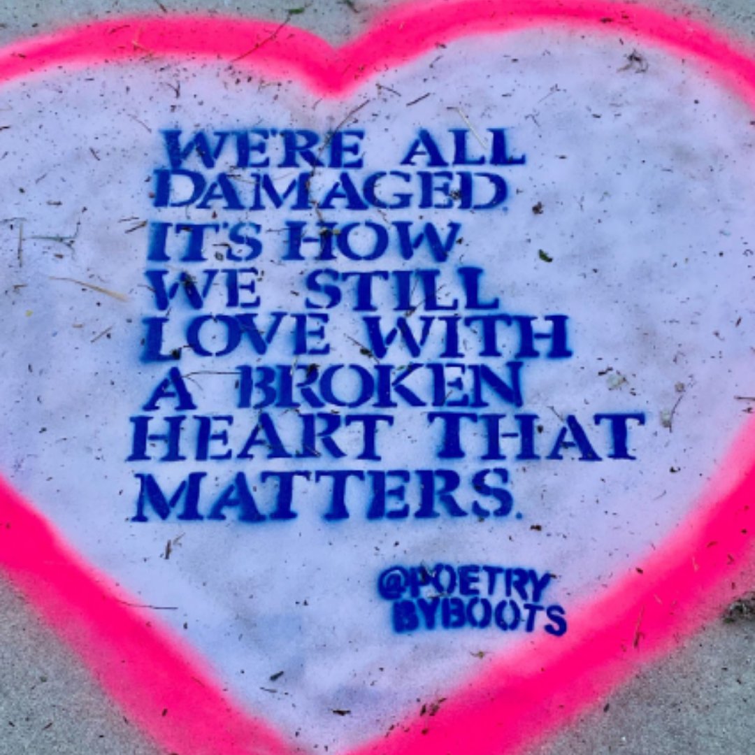 “We’re all damaged. It’s how we still love with a broken heart that matters.”

#WednesdayWisdom #wednesdayWanderlust #SanAntonioMurals