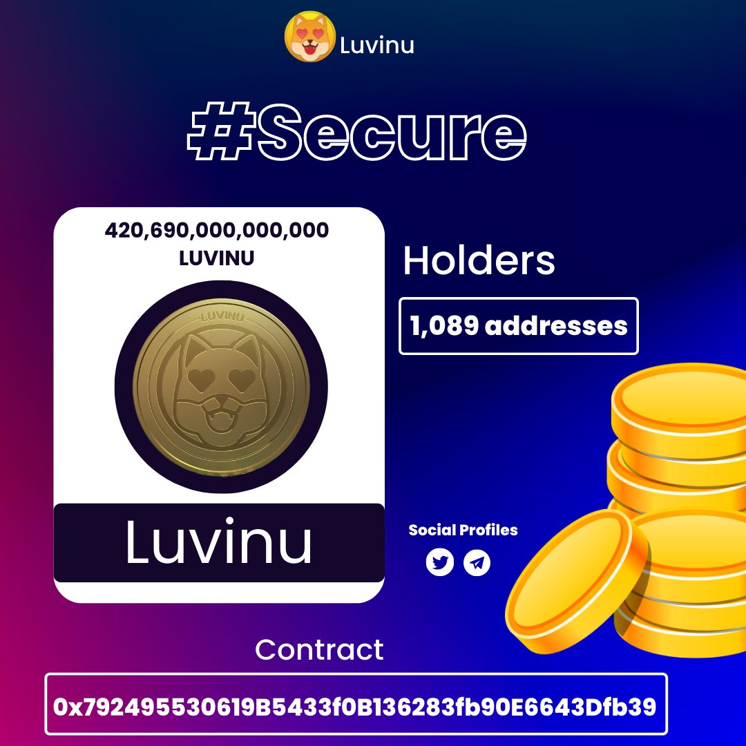 $luvinu is more secure than a bank's
Let's spread the world!! 
#Luvinu #secure