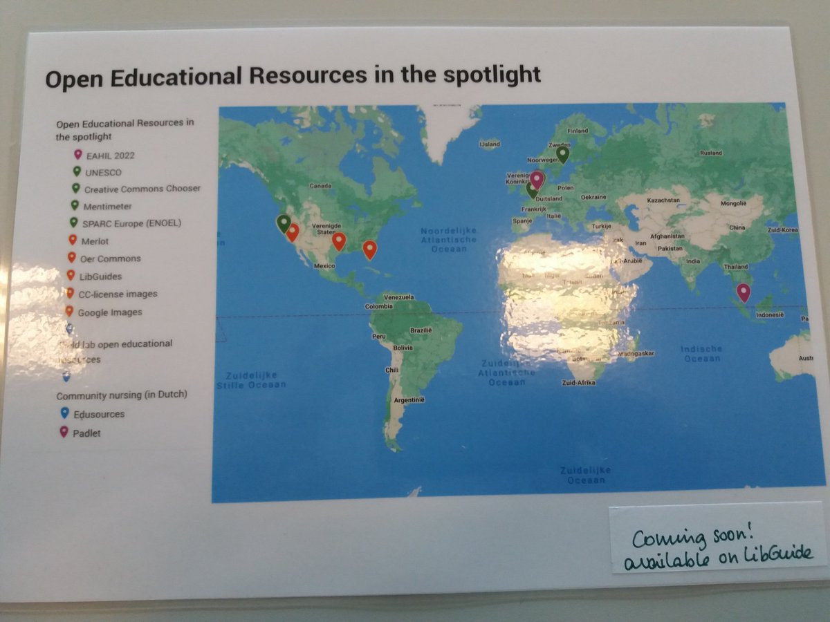 GodelieveTT's tweet photo. #Eahil22 'Open Educational Resources in the spotlight'. Bij Irma van Houts; Ruth Nefkens; Sietske Vergeer. #HAN https://t.co/PwlNPfFkWu