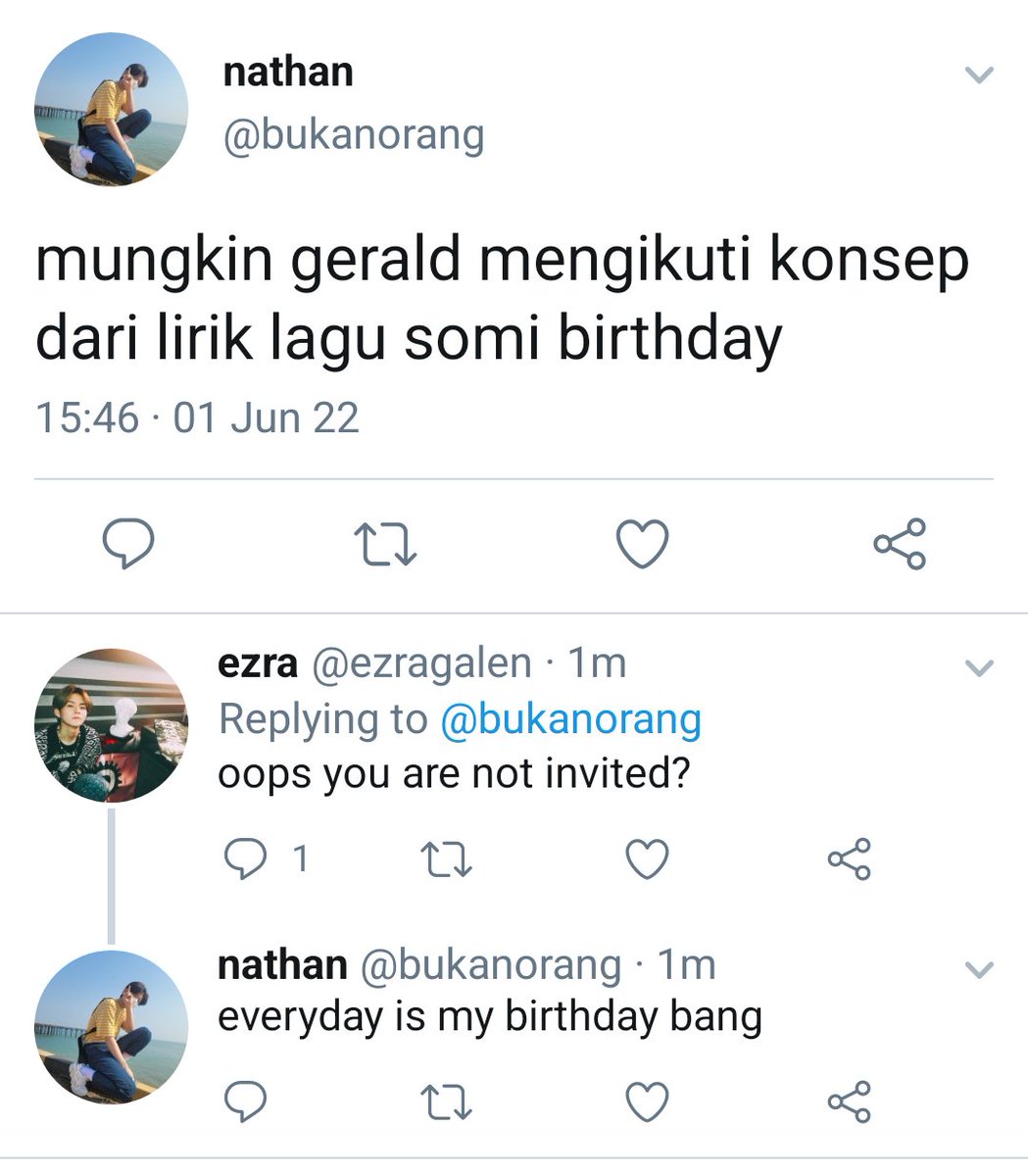 mengikuti konsep dari lirik lagu birthday
-
j!!hoõn x 00l one tweet au