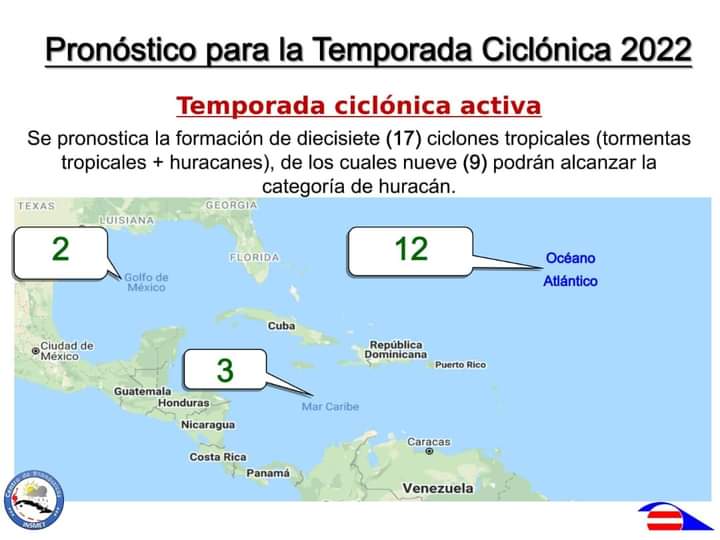 Hoy comienza la temporada ciclónica en el Atlántico. Las probabilidades de que al menos 1 toque Cuba son del 85%. Hay que estar preparados y alertas. <a href="/CanalCaribeCuba/">Canal Caribe</a> <a href="/cnp_insmet_cuba/">Centro de Pronósticos, Insmet</a>