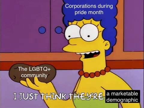 TheLeftoriumThe's tweet photo. Corporations during pride month

#pride #Pride2022 https://t.co/cHU8iC63hS