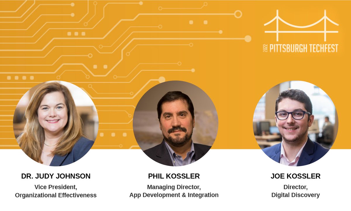 AspirantLLC's tweet image. #PghTechFest will be welcoming Aspirant&apos;s Judy Johnson, Phil Kossler, and Joe Kossler as featured speakers on Sat, June 11, 2022. You&apos;ll be hearing from our experts on &quot;Returning to Work&quot;. 

To sign up and view the event schedule visit: bit.ly/3GnyC92

#Pittsburgh