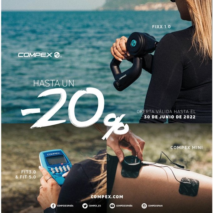 Arrancamos #junio con buenas noticias 
Rebajamos el precio de varios de nuestros productos TOP 
▶️ Fit 5.0: -10%, 539,99€
▶️ Fit 3.0: -20%, 319,99€
▶️ Fixx 1.0: -20%, 239,99€
▶️ Mini: -20%, 215,99€
Infórmate en <a href="/solucionesdepor/">SOLUCIONESDEPORTIVAS</a> 
#especialistascompex
#serviciotecnicocompex