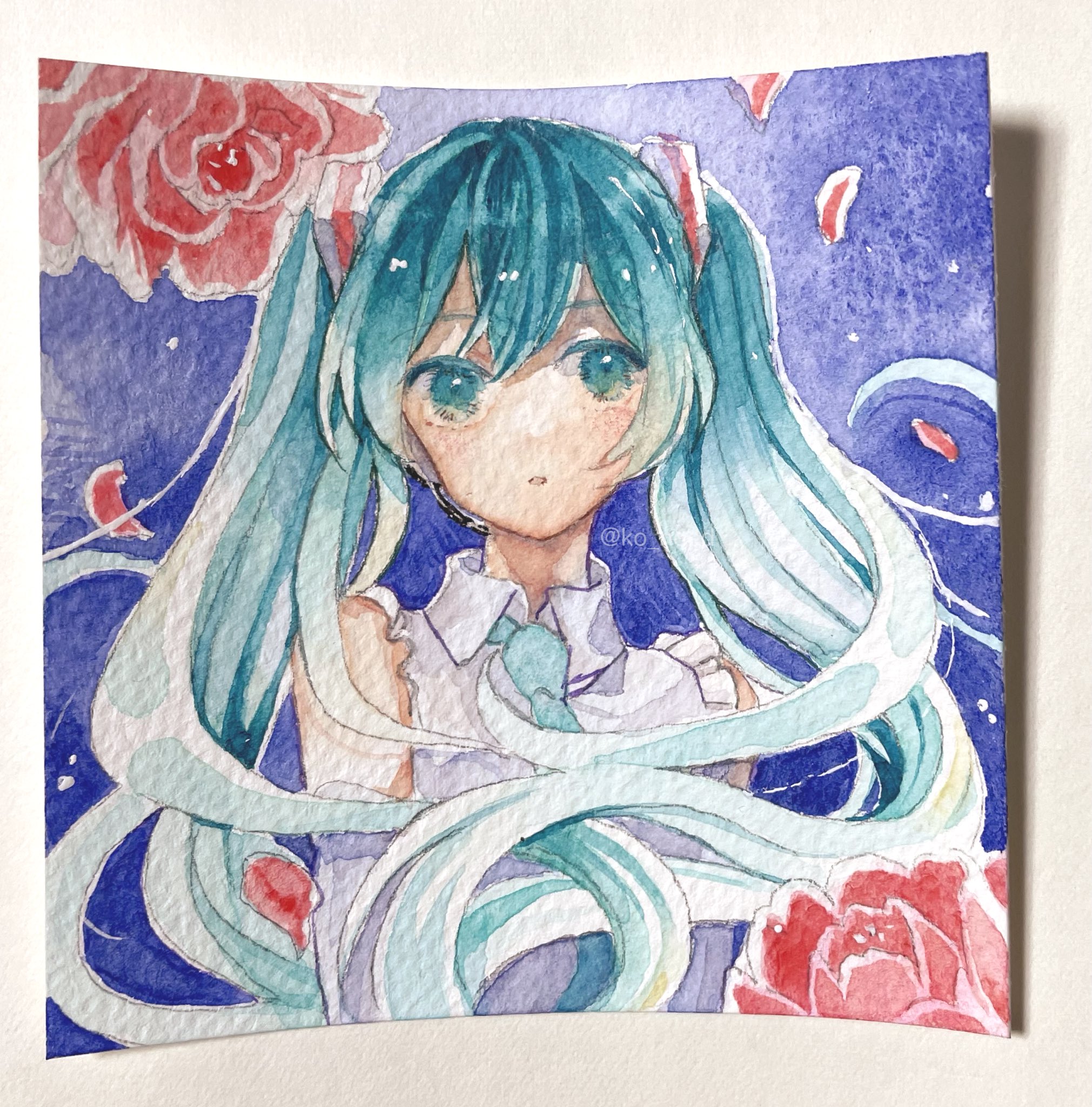 水性ペンと色鉛筆で紙コップミニ書いた初音ミク 水性ペンと色鉛筆で紙コップミニ書いた初音ミク 美術品