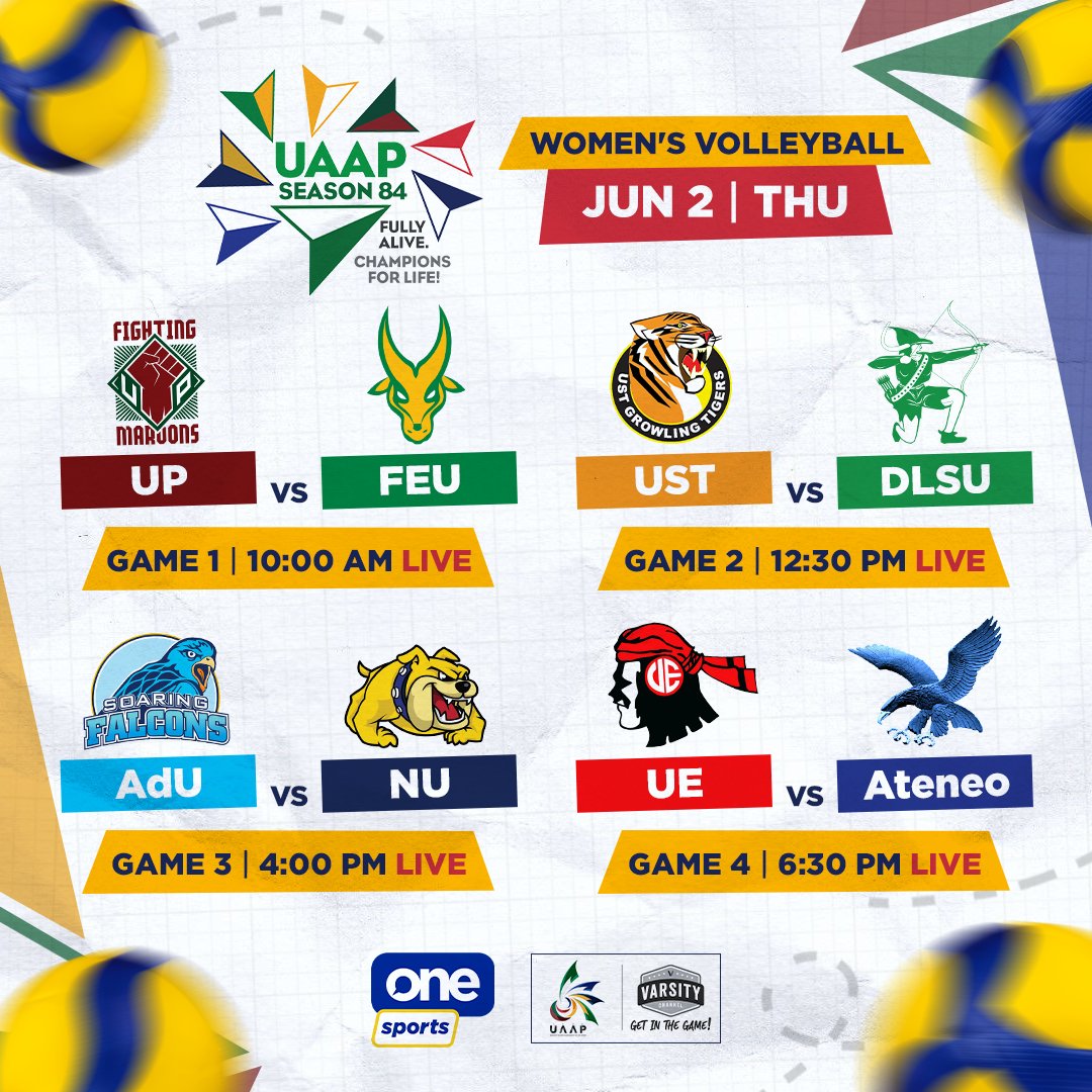 uaap season 84 volleyball live today