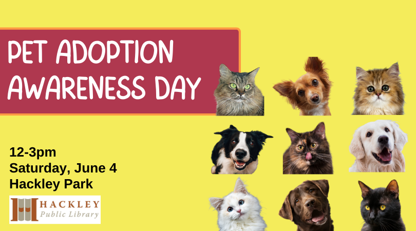 hackleyref's tweet image. Happening this coming Saturday in downtown Muskegon at Hackley Park!
12-3pm, Saturday, June 4 - meet some cute pets, find info on adopting/fostering, and grab some take and make craft kits for kids!  Free.