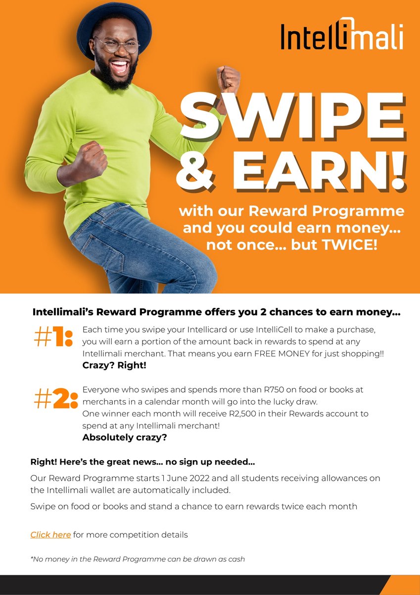 IntelliMali's tweet photo. Stand 2 chances to earn rewards each month with Intellimali's Swipe &amp; Earn Programme. https://t.co/N40sOZockO https://t.co/frLmM2LVMI