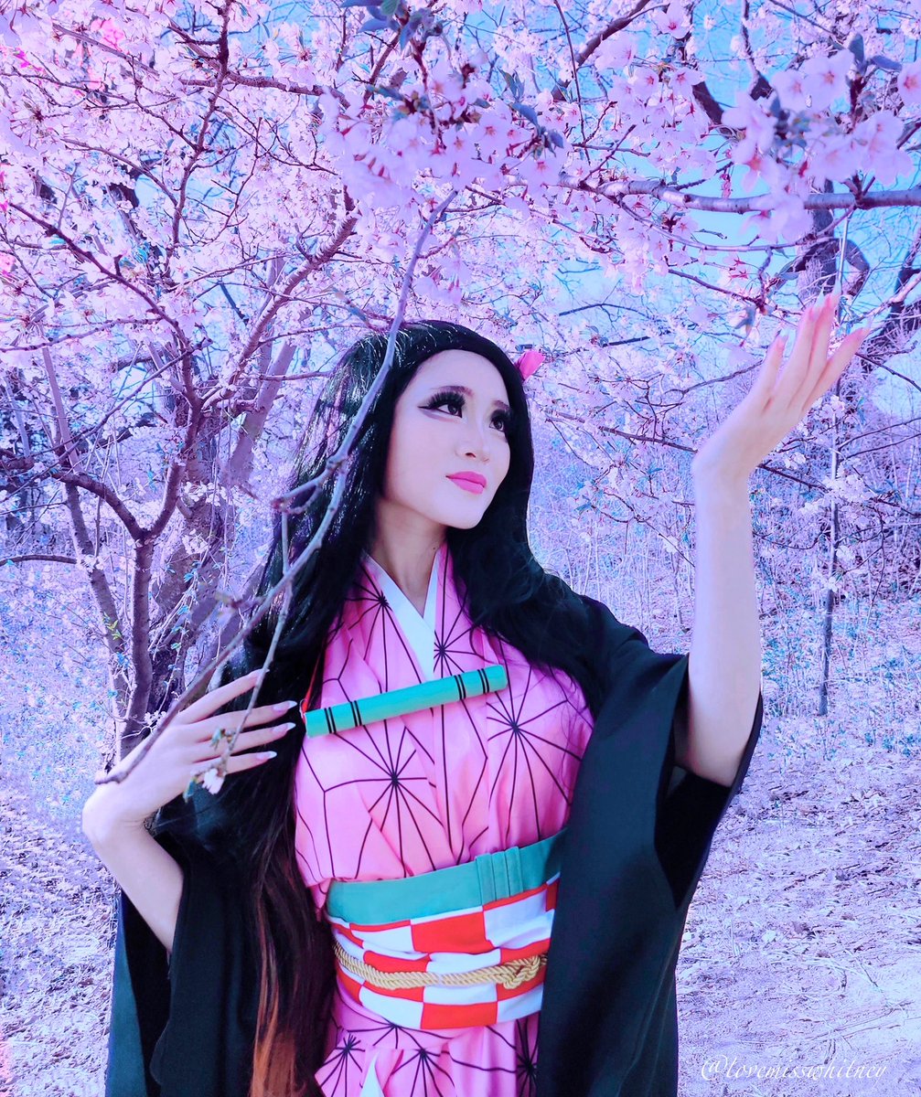 LoveMissWhitney's tweet photo. Posting my cherry blossom Nezuko cosplay photos here cuz Instagram softbanned me for being too tsundere! This photo set deserved better😭 #demonslayer #kimetsunoyaiba #nezukokamado #cosplayergirl #cosplayer #cosplayers #cosplaygirl #cosplaygirls #cosplayanime #animecosplay #coser https://t.co/m0VaRINCsJ