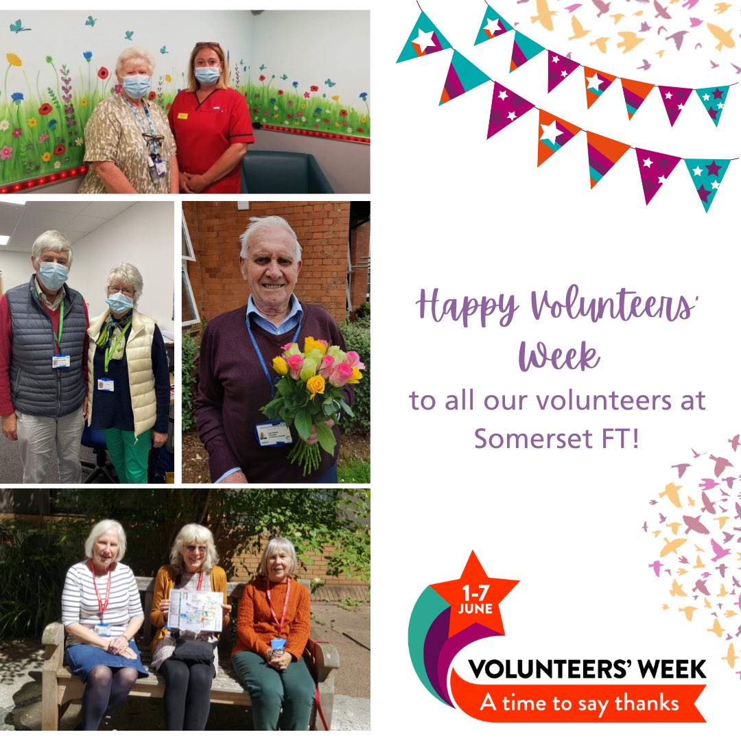 It is #VolunteersWeek2022 An opportunity to celebrate & say a massive ‘Thank you’ to all our amazing volunteers across all our sites @SomersetFT ❤️🤝