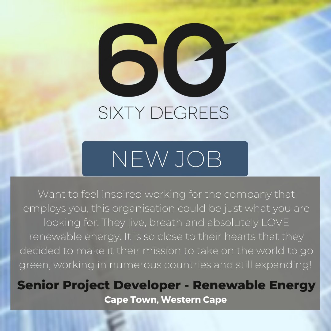 test Twitter Media - New #JobAlert - Senior Project Developer - Renewable Energy in Cape Town, Western Cape.

For more information & to apply, please click on the below;

https://t.co/w3Svaejaxg

#Senior #project #Developer #renewableenergy  #Capetown #WesternCape #hiring https://t.co/oxoSzgbuq7