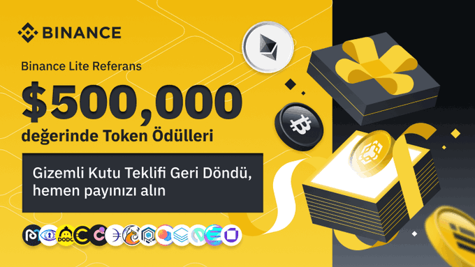 CoinHuntersTR's tweet photo. 🏆500.000$🏆 #Binance

📢1 $BNB Kazanmak İçin Gizemli Kutuları Aç

📌Kayıt - KYC Yap
👉https://t.co/iaSgzrgZHm
📌50$ Gönder 1 Kutu;
📌200$ Hacim Yap 1 Kutu Aç!

🏆Dilerseniz 10+10=20 Kutu Aç!
#BNB #airdrop #ödül #kampanya #binancelite #lite #bsc #Bitcoin #BTC https://t.co/iKqbP8hoh5
