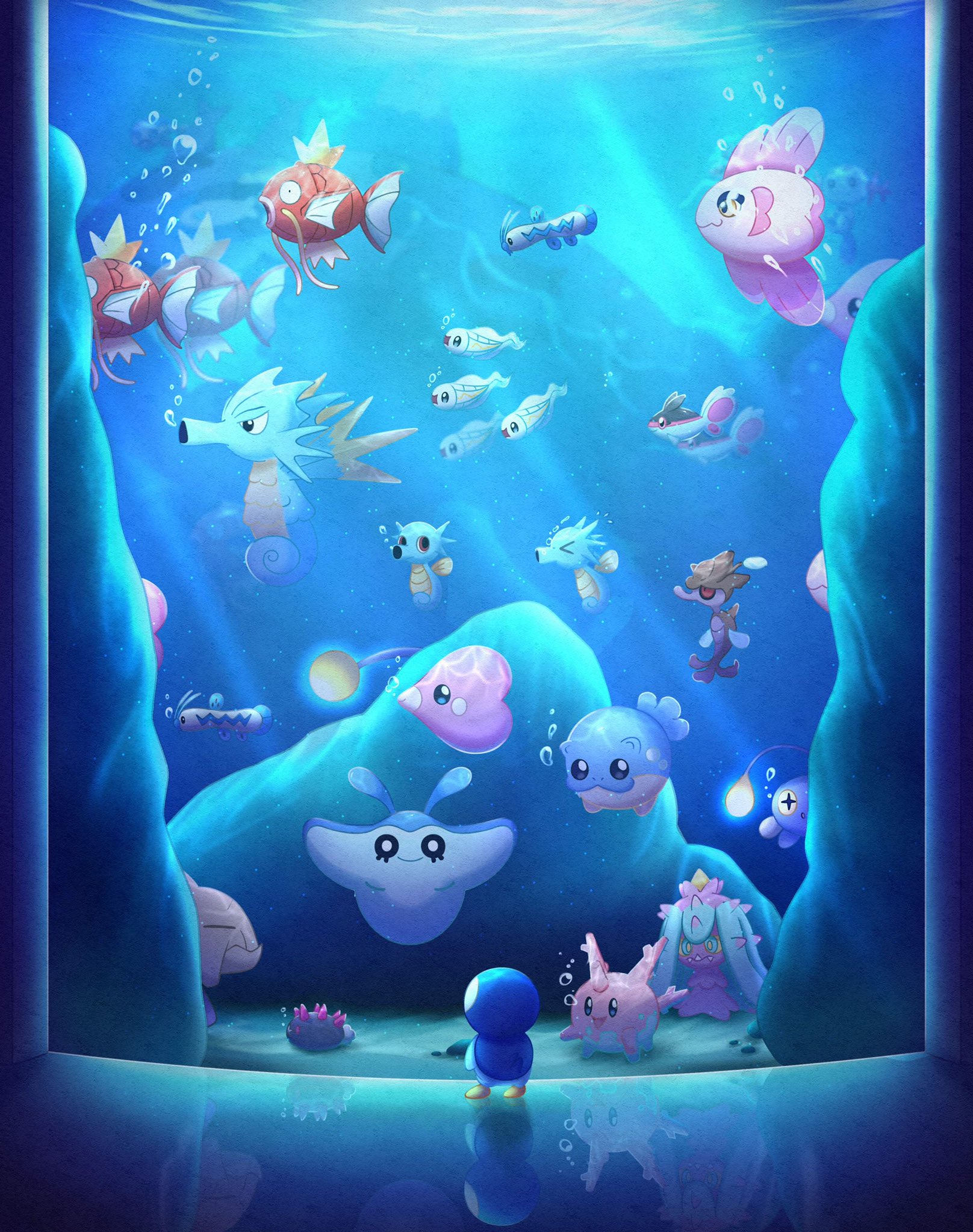 Sayuri D ポケモン水族館 Pokemon ポケモン イラスト T Co Pdevetbx7i Twitter