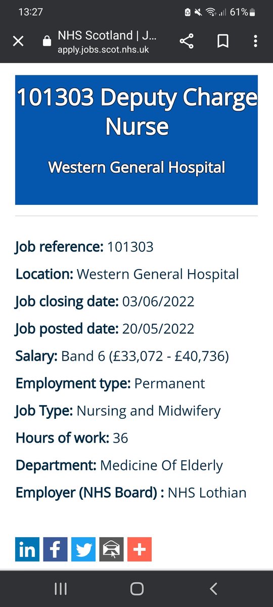 Still time to apply to join our amazing team as a Deputy Charge Nurse in ward 50 <a href="/Ward50WGH/">@wgh50</a>