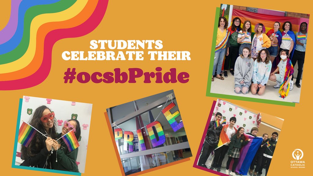 OttCatholicSB's tweet photo. 🏳️‍⚧️🏳️‍🌈 Our student-led #ocsb GSA clubs foster #ocsbcommunity by supporting members of the 2SLGBTQ+ community. 🔗Learn more about how our diversity clubs ensure all our student voices are heard: https://t.co/w9DdoeTZvU #ocsbEquity #ocsbPride https://t.co/bvptE00i7O