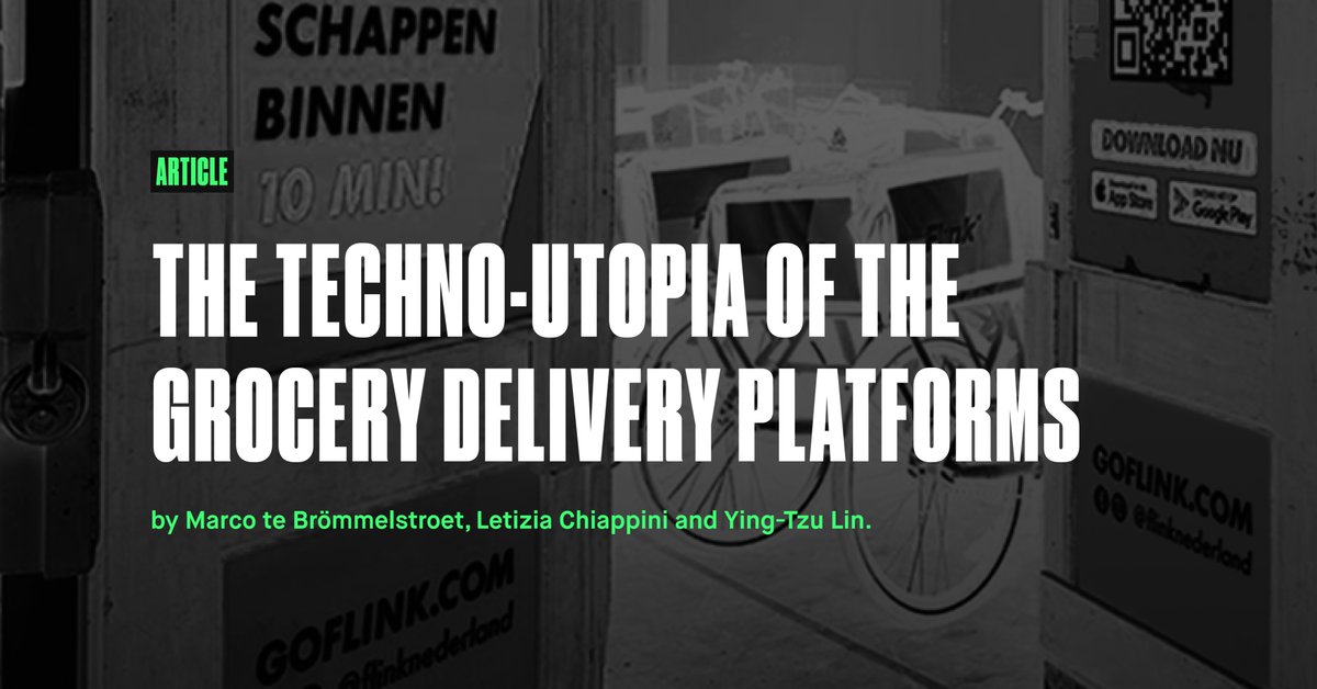 The Lab of Thought (@thelabofthought) on Twitter photo How the brutal capitalism behind flash courier services is claiming our public space. UvA’s Urban Mobility Futures professor Marco Te Brömmelstroet (<a href="/fietsprofessor/">Urban Cycling Institute 🚲 </a> ), Letizia Chiappini and YingTzu Lin call for reflection.
Read it here: bit.ly/3wCp5GD
#labofthought How the brutal capitalism behind flash courier services is claiming our public space. UvA’s Urban Mobility Futures professor Marco Te Brömmelstroet (<a href="/fietsprofessor/">Urban Cycling Institute 🚲 </a> ), Letizia Chiappini and YingTzu Lin call for reflection.
Read it here: bit.ly/3wCp5GD
#labofthought