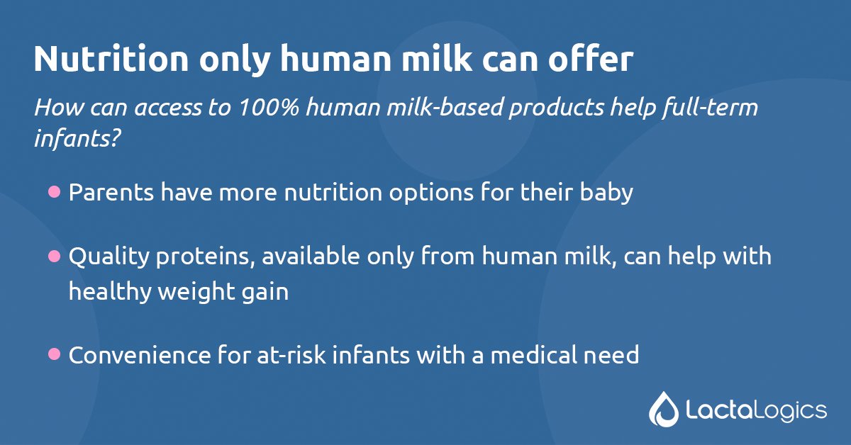 When a full-term infant needs supplementation, it's important to keep donor milk as close to Mother's Own Milk as possible.

This is why we will standardize our home-use human milk-based products, giving moms more nutrition options as they work towards their breastfeeding goals.