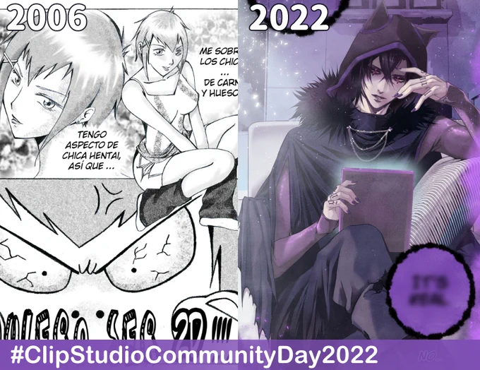 I want to share my [comic] journey &gt;w&lt;!! #ClipStudioCommunityDay2022 
I used to draw girls... before my life as a fujoshi began (థ ౪ థ) 