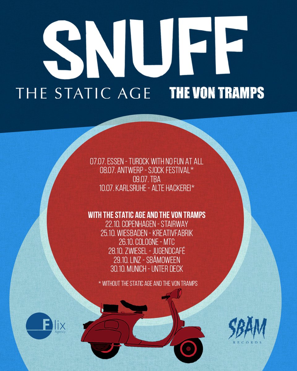 sbamrocks's tweet photo. @Snuffband is going on tour with @the_static_age and @TheVonTramps - don't miss this awesome line-up 😍
c/o @FlixAgency https://t.co/LcltoM9pGR