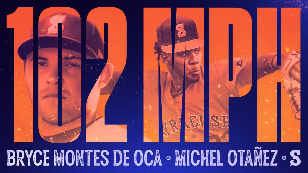 Flamethrowing relievers Bryce Montes de Oca and Michel Otañez have been promoted from AA Binghamton to the SMets! Both pitchers regularly hit triple-digits and have been clocked at 102 MPH... so technically, we just added 204 MPH to our bullpen #wearethefuture