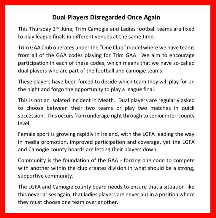 _amymcdermott_'s tweet photo. This cannot keep happening #WomenInSport #WomenoftheGAA #LadiesFootball #Camogie
@meathladiesMLGF @OffMeathCamog @MeathGAA @officialgaa @HSmeath @hoganstandgaa @wearemeath https://t.co/nMa4NGw367