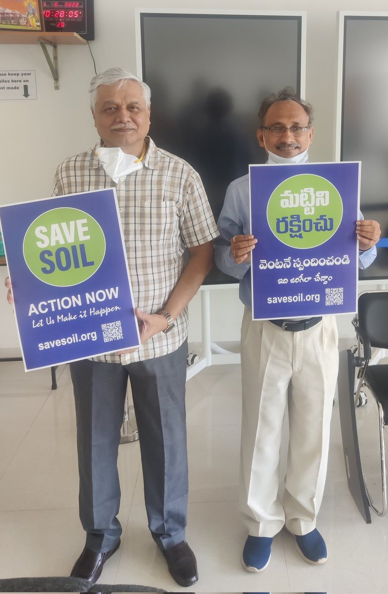 newSateesh's tweet photo. We thank you Dr.Mukesh Tripati- Honorable Director &amp; CEO  and  Dr. Rama Mohan D - Professor &amp; HOD Hospital Administration - AIIMS Mangalagiri   for Supporting the #SaveSoil movement. 

#SaveSoilMovement
@cpsavesoil 
@mangalAiimsAP
@DrMukeshTripat1
@rpuvvada1 https://t.co/8VcZbTo3Ve