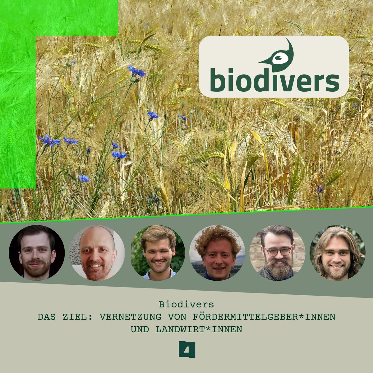 lab4land's tweet photo. Team #3: #Biodivers
Das Team unterstützt Landwirt*innen bei der Wahrnehmung von verfügbaren Fördermaßnahmen. Mit ihrer Idee 💡 soll die Umsetzungsrate von Umweltmaßnahmen deutlich erhöht werden.
#lab4land #startup #nachhaltig #innovativ #laendlich #entrepreneurship #social https://t.co/5YXm3nPODT