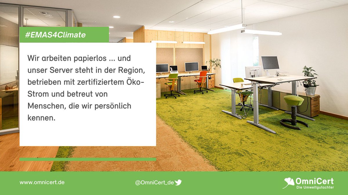 Mit dem Verzicht auf Papier senken wir unseren Materialverbrauch und das Abfallaufkommen. Wir arbeiten #digital und setzen neue Prozesse auch grundsätzlich so auf.

#EMAS4Climate #WirfuerEMAS <a href="/EMAS_Germany/">EMAS Deutschland</a> <a href="/DIHK_News/">DIHK</a> @zdh_news