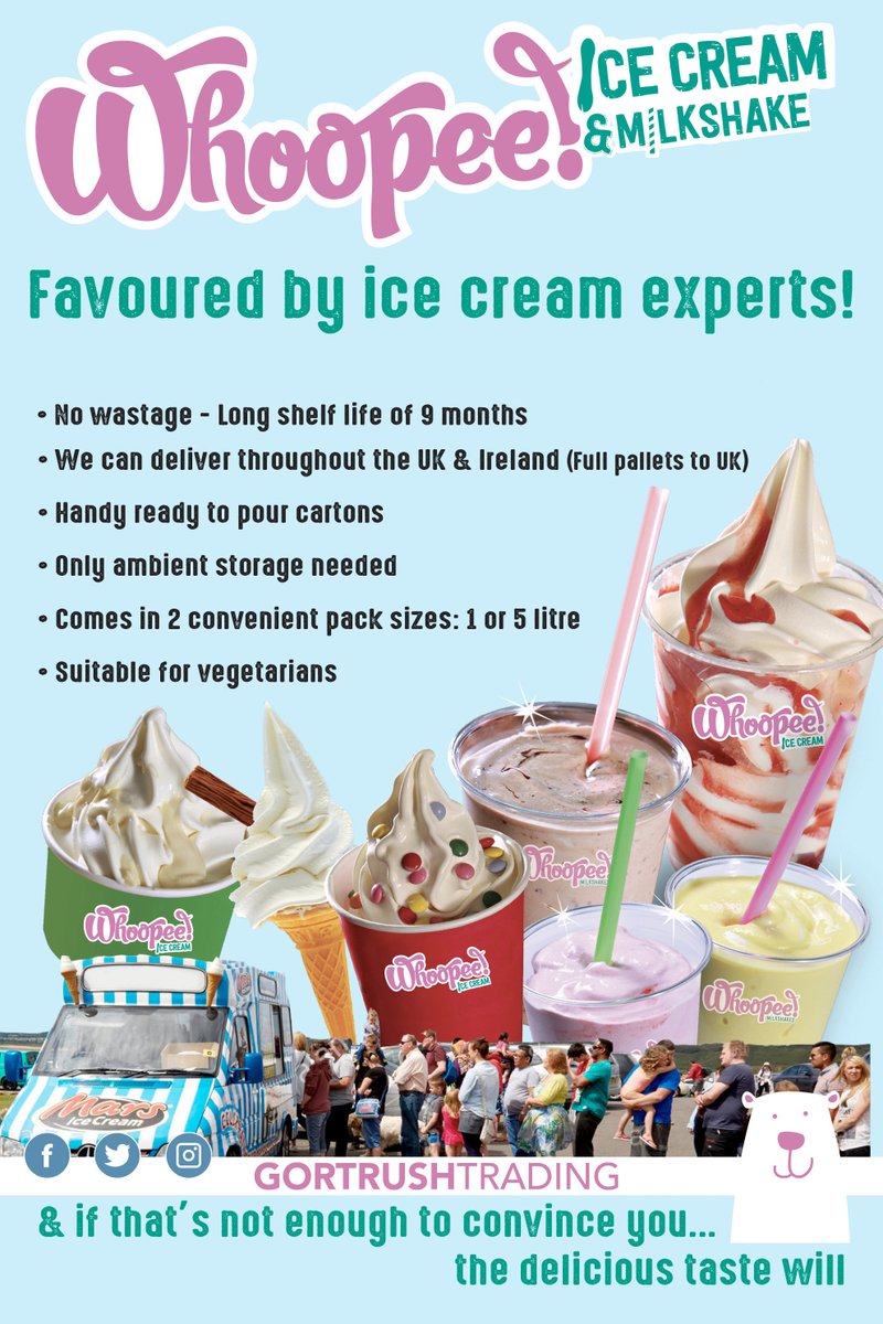 Did you know ?  On average a dairy cow produces 7 to 9 gallons of milk a day!.. Making it so easy for us to supply you all with great-tasting, real dairy, nutrient-packed Whoopee Ice Cream &amp; Milkshake goodness. 🥛

🐄 HAPPY WORLD MILK DAY from all at Gortrush +44 (0) 2882 241513