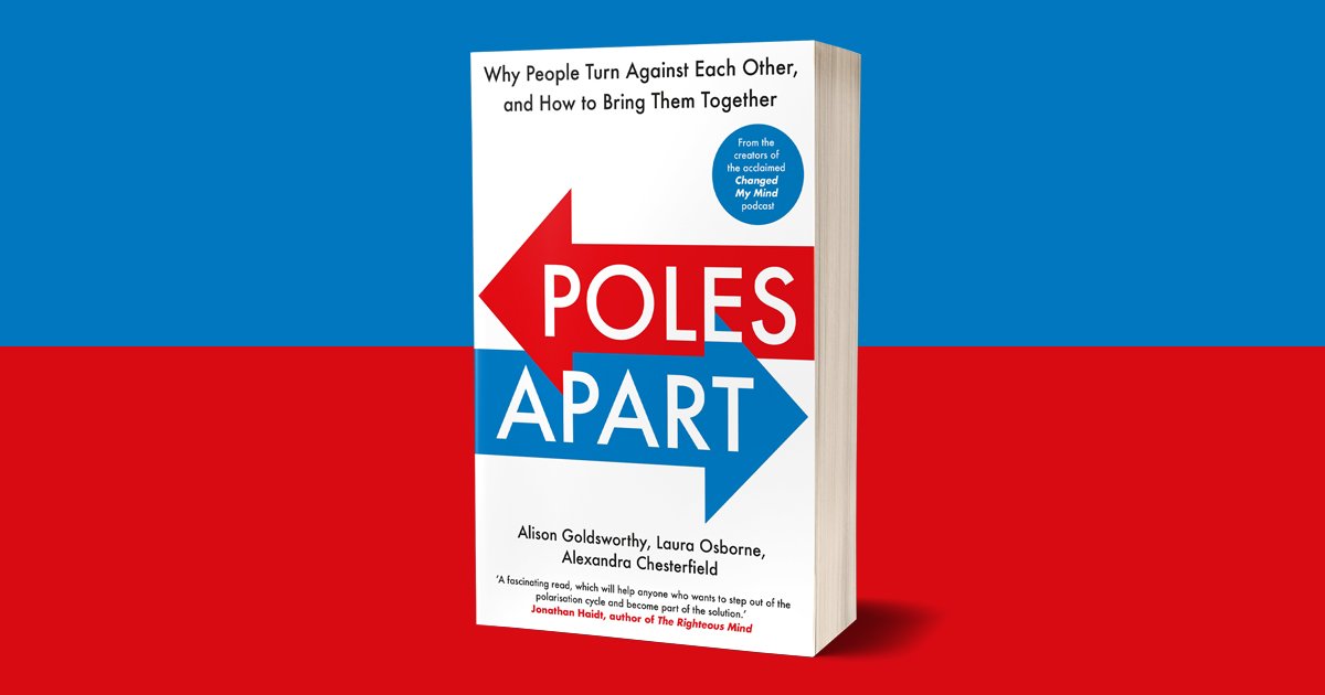 Penguin Books UK (@penguinukbooks) on Twitter photo ‘Everyone talks about polarisation, but no one does it like <a href="/aligoldsworthy/">Ali Goldsworthy</a>, <a href="/LosBorne14/">Laura Osborne</a>, and <a href="/alxchesterfield/">Alex Chesterfield</a>.’
#PolesApart: Why People Turn Against Each Other, and How to Bring Them Together is out in paperback today!
Read all about it here: bit.ly/PolesApartPB ‘Everyone talks about polarisation, but no one does it like <a href="/aligoldsworthy/">Ali Goldsworthy</a>, <a href="/LosBorne14/">Laura Osborne</a>, and <a href="/alxchesterfield/">Alex Chesterfield</a>.’
#PolesApart: Why People Turn Against Each Other, and How to Bring Them Together is out in paperback today!
Read all about it here: bit.ly/PolesApartPB