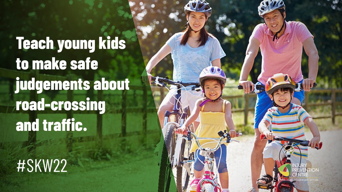 StopInjury's tweet image. Travel with your younger children. Younger children still need to develop the cognitive and physical skills to make safe judgments about road-crossing and traffic.

#SKW22 #WalkBikeAndWheelAB #WheelWeek 

Learn more: bit.ly/3vbEVpX