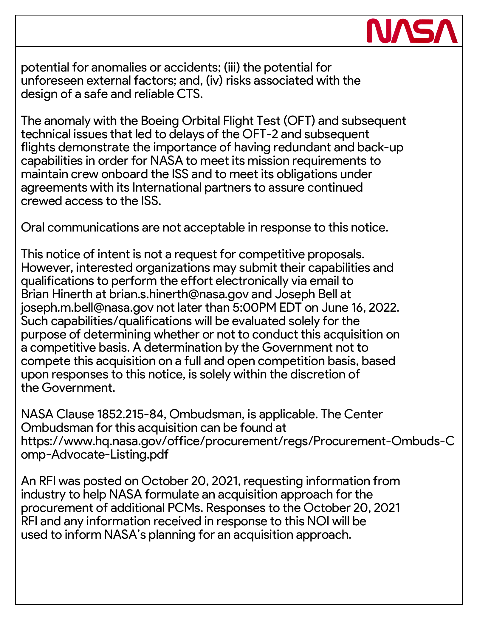 NASA Contracts on Twitter "Kennedy Space Center has a special notice