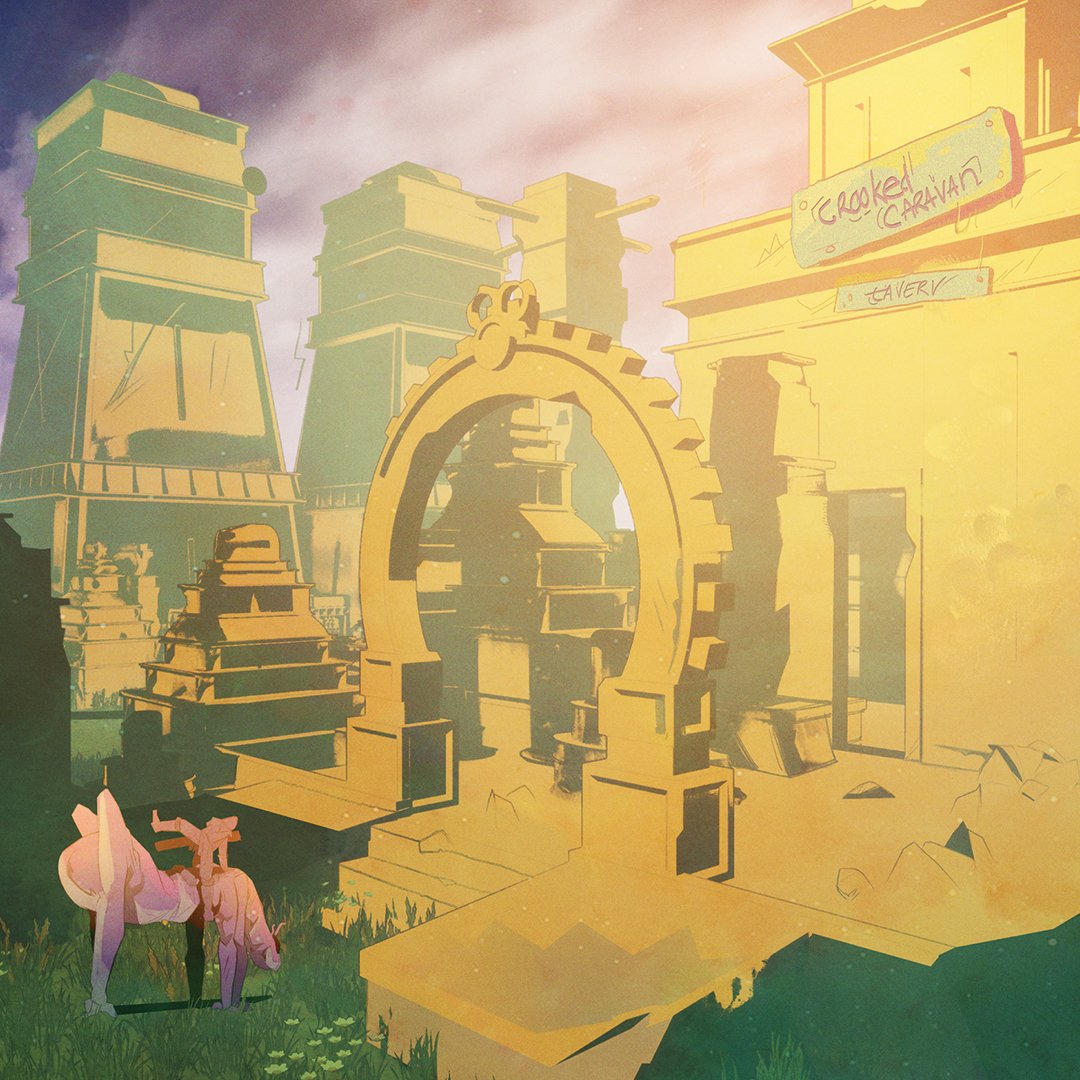 MadMabComic's tweet photo. Love the architectural details @artofnikho comes up with, like this little arch in front of the Crooked Caravan.

Usurper's Tale Chapter 1 page 19 up now at https://t.co/IGNRGhzzzt!

#madmab #indie #indiecomics #comics #comicbooks #webcomics #graphicnovel #fantasy #fantasyart https://t.co/tpvq8yoxaI