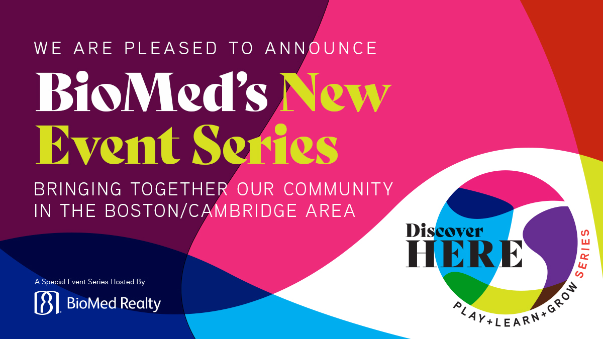 CanalDistrictKS's tweet photo. Beyond excited to announce the launch of BioMed Realty’s new #DiscoverHere event series! Starting this month, Discover Here will bring together communities across Boston, Cambridge, and beyond. Check out the full calendar of events and locations here: https://t.co/2BDPRpNBEE https://t.co/yxfjKrLeZD