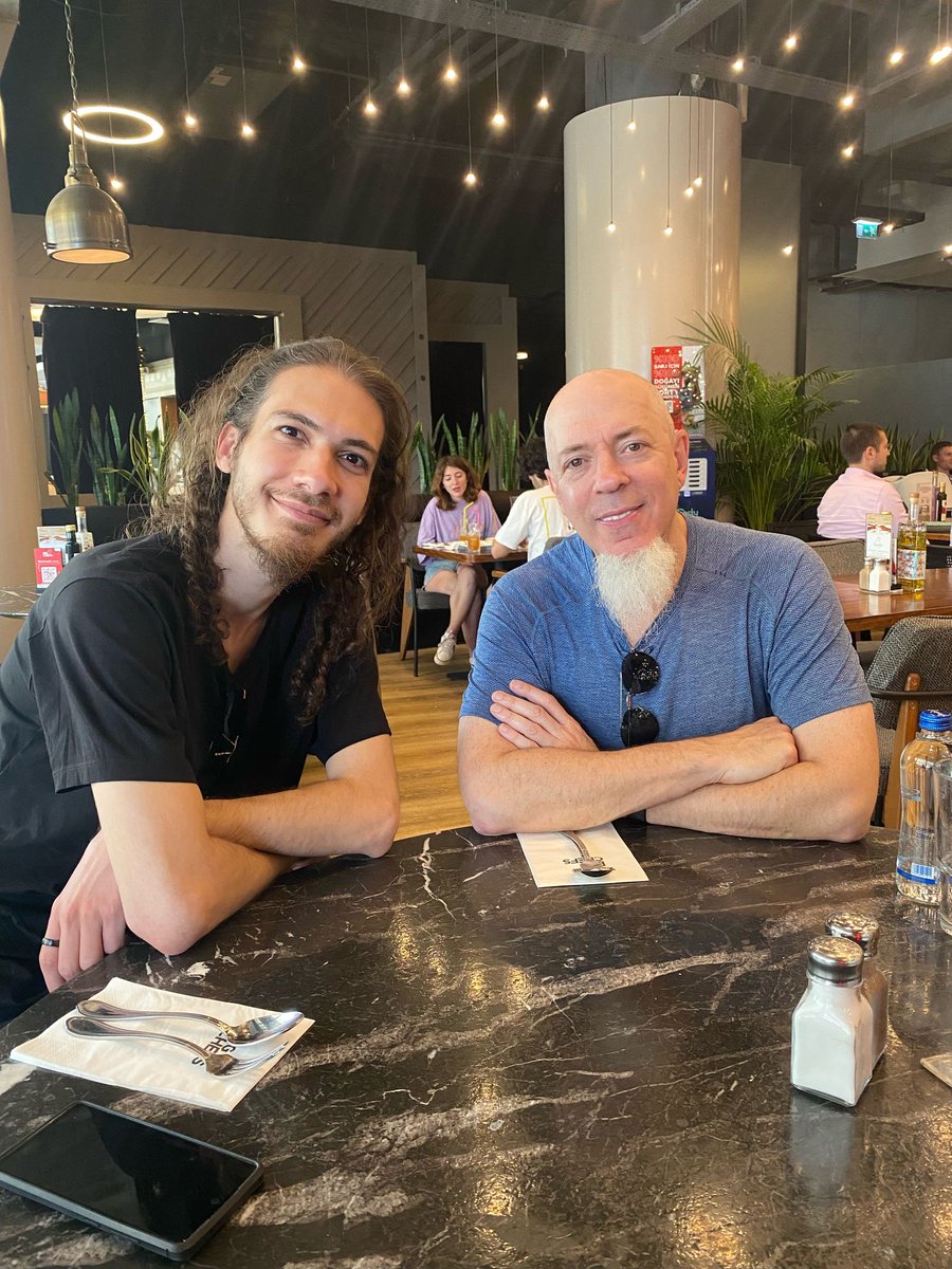 Jcrudess's tweet image. Reunited with my VIP, @erenbasbug, in Istanbul.  We collaborated on my new DT medley that I will be performing at my upcoming solo shows. Eren and I have shared some of my most special musical moments with so much more to come!!!

#JordanRudess #ErenBasbug #Composer #Protege