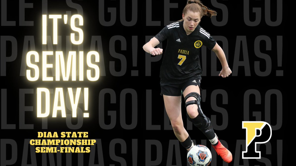 IT'S SEMIS DAY! Good luck to our reigning D1 <a href="/DIAA_Delaware/">DIAA</a> State Champion Padua Academy Soccer Team who takes on Caesar Rodney this evening at 7 PM, AT Caesar Rodney in the Semi-Finals!

#DelHS #NetDE #Pandamonium