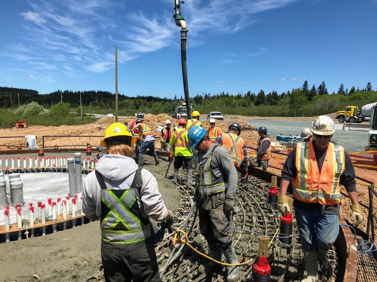SJEnergy's tweet photo. Concrete forms for the base of #BurchillWind turbines are being poured today to stand up 25+ years of #renewableenergy generation. We are so thankful to have local experts like OSCO to help make it happen! #poweringourfuture https://t.co/T93mMCoH8F
