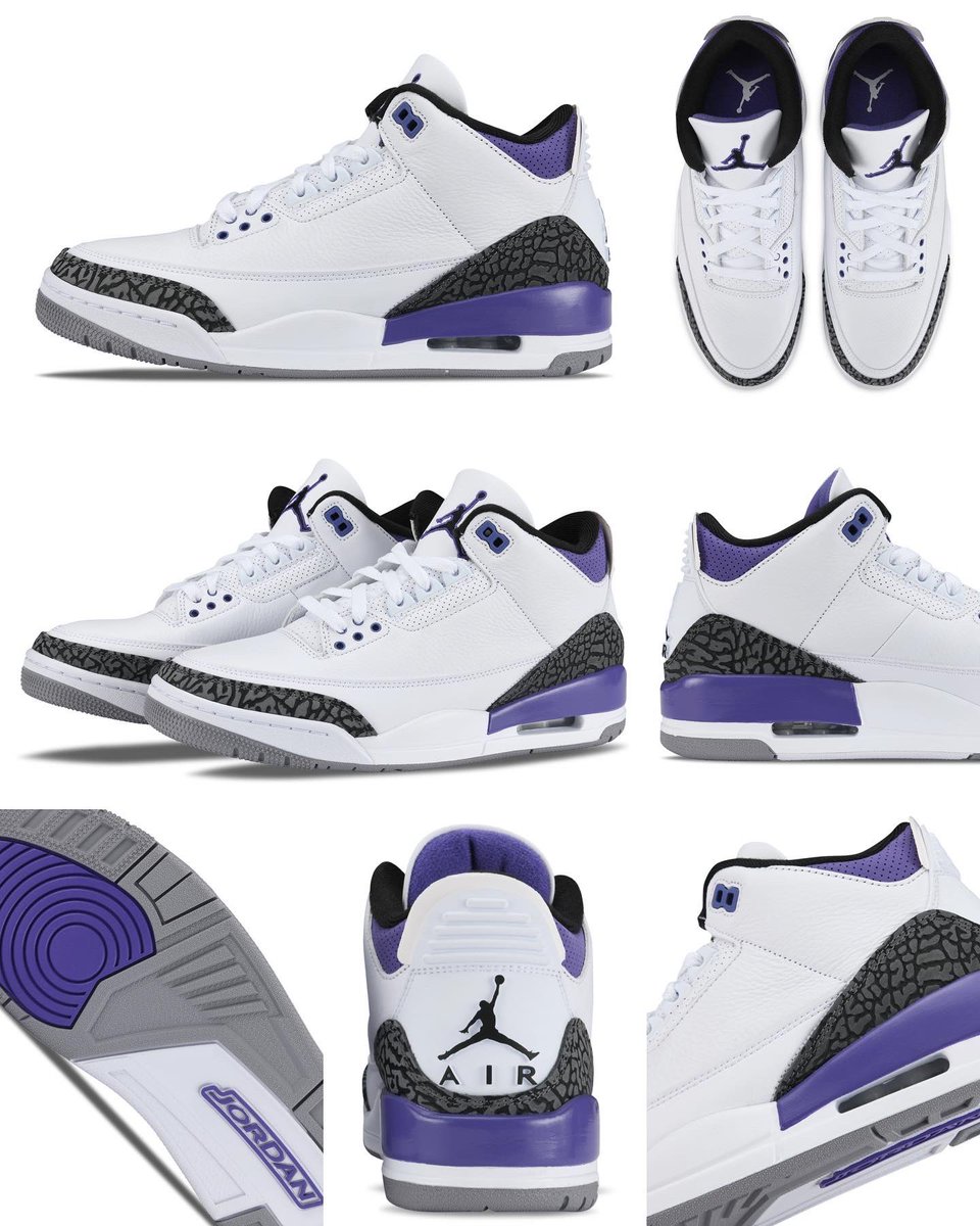 zSneakerHeadz's tweet photo. 2022 #DarkIris Air Jordan 3 official images! ☂️
Releasing July 9th in Men’s & GS sizing. https://t.co/gUJIR9WzrP