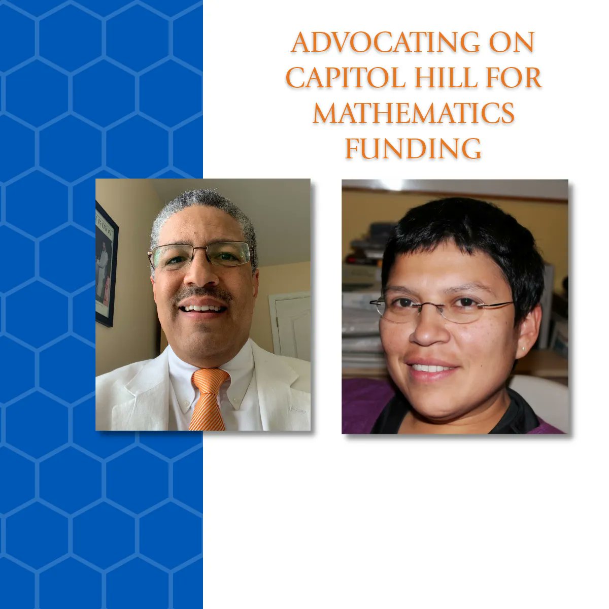 amermathsoc's tweet photo. Programs such as the @mathmoves Undergraduate Program rely on funding from the @NSF. AMS Council members Duane Cooper and Rosa Orellana are just a few of the mathematicians who have taken to Capitol Hill in an attempt to increase NSF funding. https://t.co/adbnbSeWhq https://t.co/i7ASgKIH4e