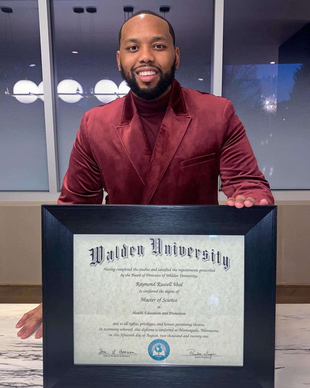 Walden University on Twitter "Raymond R. V. Jr. (MHA, ‘19 & MS in HEP