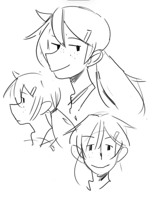 とりあえず顔たくさん描いて練習しているマン 