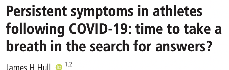 BJSM_BMJ's tweet photo. 🚨 #NEW editorial: persistent symptoms in athletes post COVID 🦠🏃‍♀️

How do we apply the 3R's "risk, restriction and recovery" to treating an athlete following #covid infection❓

An overview of the current evidence ⬇️

READ HERE ➡️ https://t.co/FoVxlmy5j7 https://t.co/khd8VpLNU5