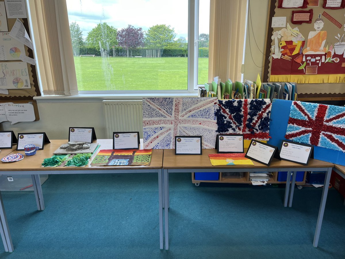 siobhan2906's tweet photo. I had such an amazing time at our Colliston P.S. Jubilee Garden Party today. The sun shone and it was just lovely to have families, staff and children all being together and having fun. The pupils created a brilliant gallery of their Jubilee work too #proudht https://t.co/wG8RUqTO7p