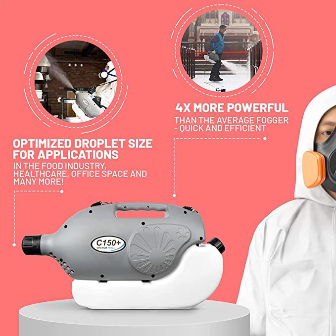VectorFogCanada's tweet photo. Vector Fog has the best-built ULV foggers on the market.
Here is the C150+ ULV Fogger which is ideal for larger areas! Spray range from 6 to 32 feet, 6L tank capacity and 25 ft cord. Give your customers disinfecting power.

#ULV #Foggers #B2B #schools #warehouses https://t.co/i0yKjqyWPZ