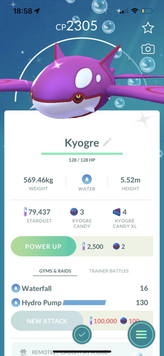 kati3Dawn's tweet photo. First raid of the day and I got a #shiny #kyogre in the first throw aswell ☺️ #PokemonGO #PokemonGOraid #PokemonGOfriends #kyogreraid https://t.co/qFGDePLFlo