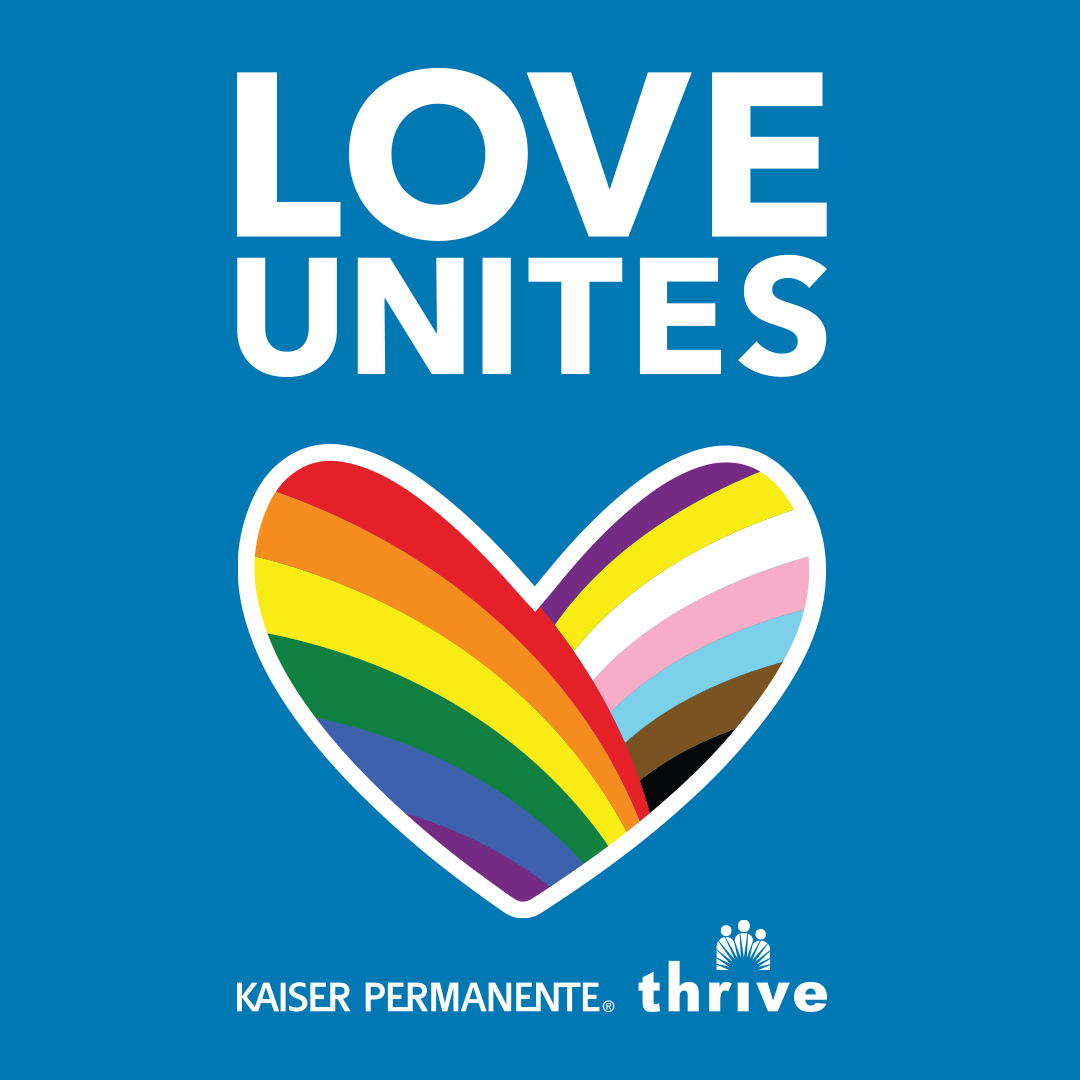 June is Pride Month, and KP's theme this year is 'Love Unites', reflecting our commitment to the LGBTQ+ community and its allies. Learn about Pride Month and our longstanding support + advocacy for our LGBTQ+ members, employees, physicians, and community. k-p.li/3m5W6Gs